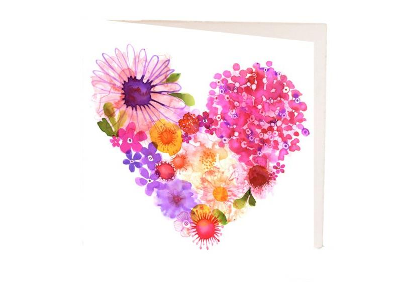 product image for Card Mixed flower heart GC132