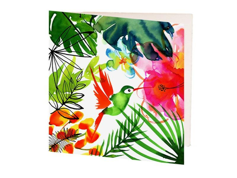 product image for Card Green/Red Hummingbird 