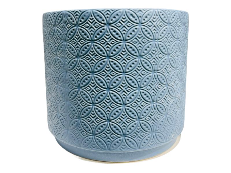 product image for Blue Lace ceramic cover pot 